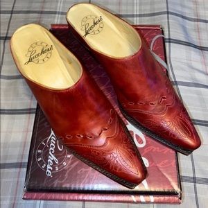 Red Bomber Mules Lucchese